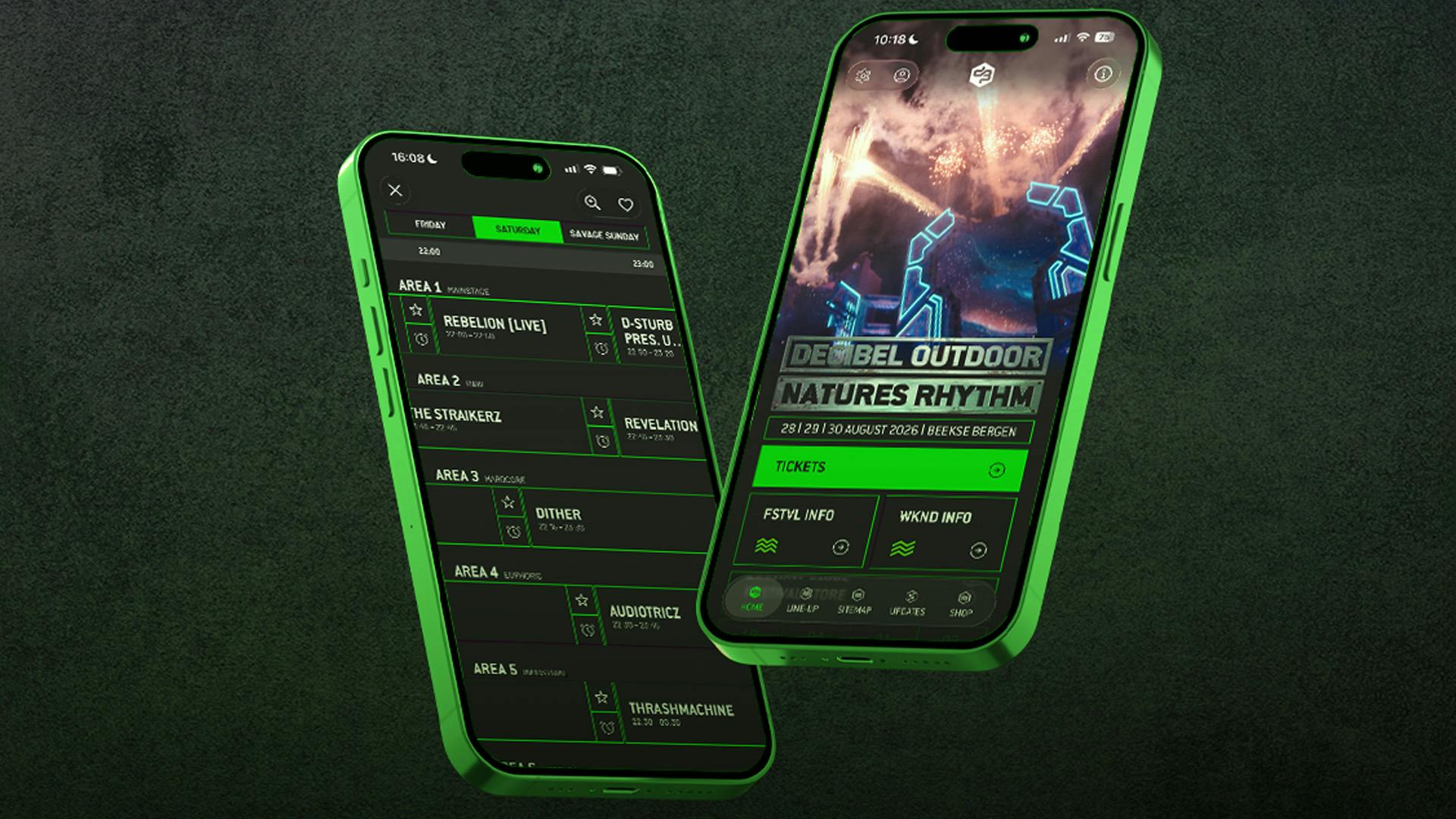 Timetable & more in the Decibel outdoor app